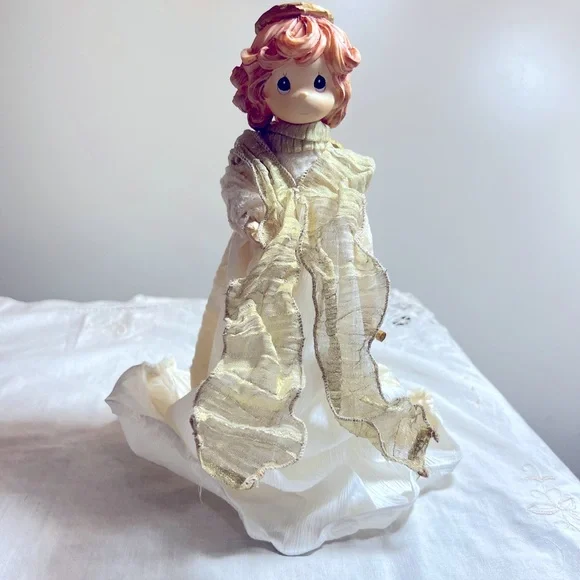Vintage Precious Moments Angel Tree Topper 1999 FLAWS - Picture 1 of 10